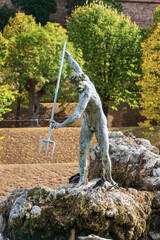 Fountain statue in Boboli gardens, Florence, Italy