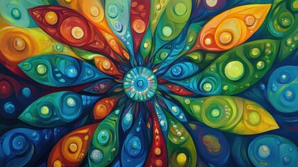 Abstract Painting of a Flower