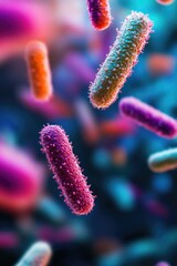 Fototapeta premium Colorful Bacteria Close Up