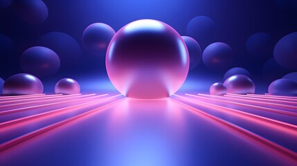 3d rendering of purple and blue abstract geometric background. Scene for advertising, technology, showcase, banner, game, sport, cosmetic, business, metaverse. Sci-Fi Illustration. Product display