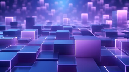 Fototapeta premium 3d rendering of purple and blue abstract geometric background. Scene for advertising, technology, showcase, banner, game, sport, cosmetic, business, metaverse. Sci-Fi Illustration. Product display