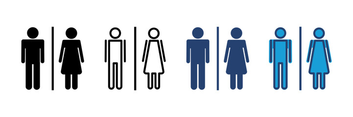 Toilet icon vector. restrooms icon vector. bathroom sign. wc, lavatory