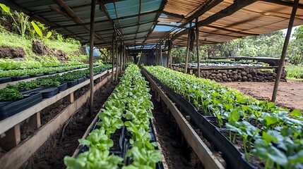 A comparison between traditional soil farming and hydroponic farming, showing the efficiency and yield difference.