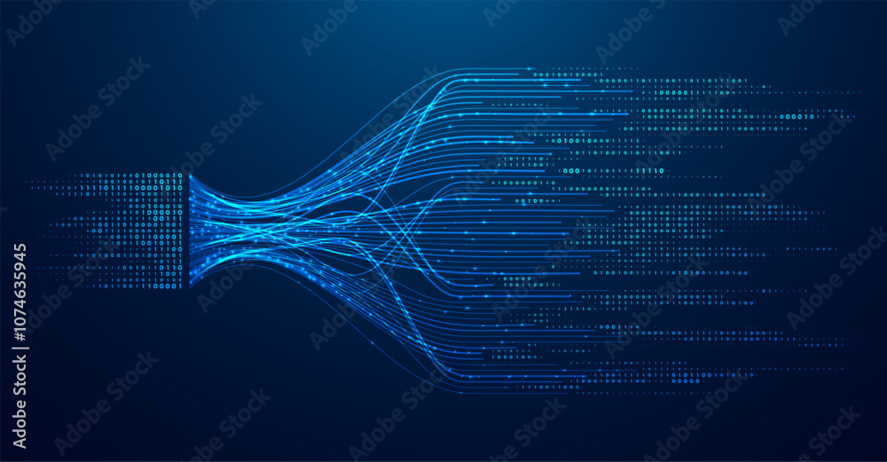 Wall mural abstract infographics visualization. big data code representation. futuristic network or business an