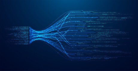 Abstract infographics visualization. Big data code representation. Futuristic network or business analytics. Graphic concept for your design. Adobe Illustrator Artwork
