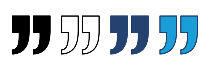 Quote icon vector. Quotation mark symbol.