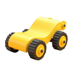 Fototapeta premium Wooden Toy Bulldozer Construction Vehicle
