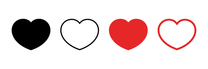 Love icon vector. Heart icon vector. Like icon vector.