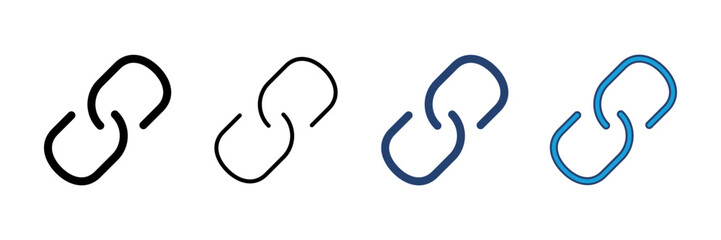 Link icon vector. Hyperlink chain symbol.