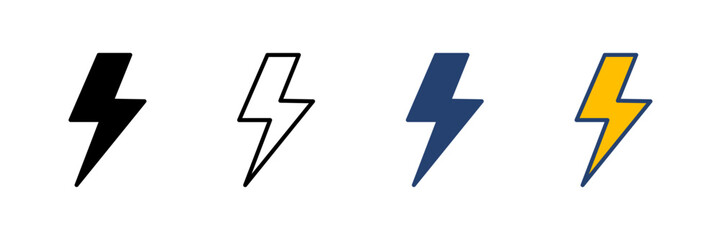 Lightning icon vector. electric icon vector. power icon. energy sign