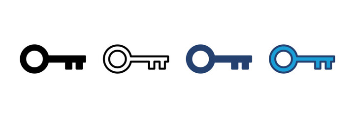 Key icon vector. Key vector icon. Key symbol