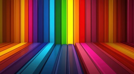 A vibrant display of colorful vertical stripes creating a lively and cheerful atmosphere.