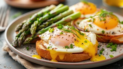 Hollandaise Sauce: A creamy, buttery sauce made from egg yolks, butter, and lemon juice, traditionally served with eggs Benedict or drizzled over steamed asparagus.

