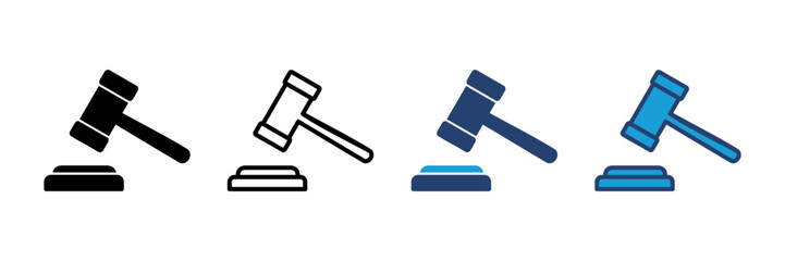 Gavel icon vector. judge gavel icon vector. law icon vector. auction hammer