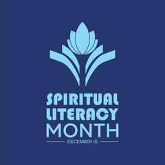 Spiritual Literacy Month is observed every year on December. Holidays Awareness concept. background, placard, banner template Vector illustration design.