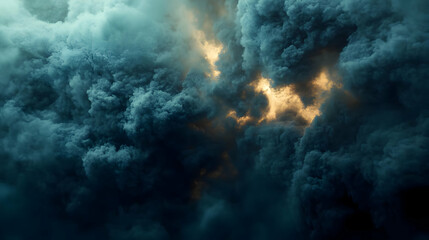 Dark Smoke Clouds Abstract Background
