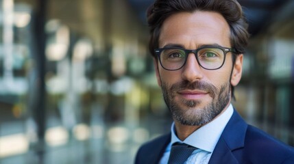 Fototapeta premium Entrepreneur: A forward-thinking individual committed to innovation and sustainable practices, focused on helping startups grow and succeed in the competitive business world. 