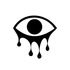 Bleeding Eye icon. Simple vector sign.