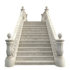 Majestic Marble Staircase with Ornate Architecture and Columns