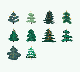 Hand-Drawn Christmas Tree Illustration
