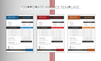 A4 size modern invoice layout design
