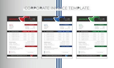 Modern & Unique invoice layout design