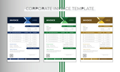 Unique  invoice template design in A4 size