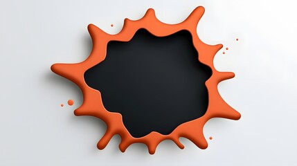 Orange Splashes Frame.