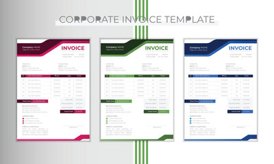 Modern & corporate invoice template design
