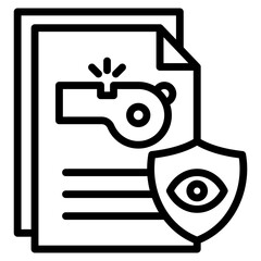 Whistleblower Icon For Design Element