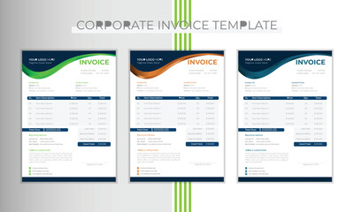 Modern and creative invoice layout 