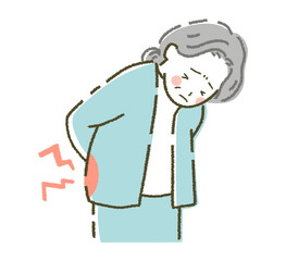腰痛の女性 疾患のイラスト素材