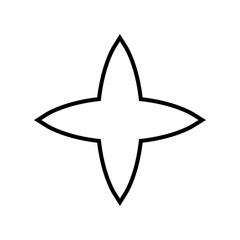 Star icon vector. Twinkling star illustration sign. Sparkles symbol. Shining burst logo.