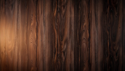 Obraz premium 木目の深みが美しいダークウッド背景がシックな空間を演出するデザイン構図。生成AI