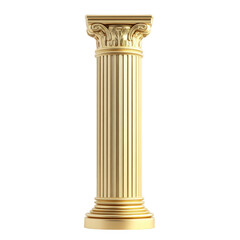 Fototapeta premium Majestic Golden Ionic Column: A Timeless Architectural Masterpiece