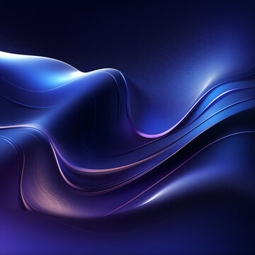 An abstract design featuring smooth flowing waves in shades of blue and purple, creating a modern artistic expression for digital art.