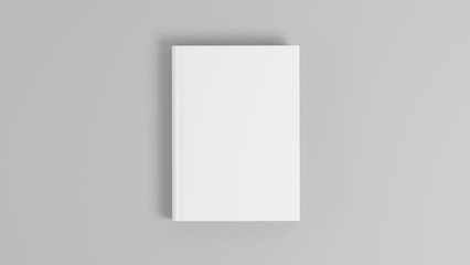 White book with blank cover mockup - 3d template