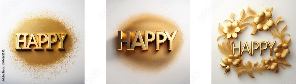 Poster Three images with the word 