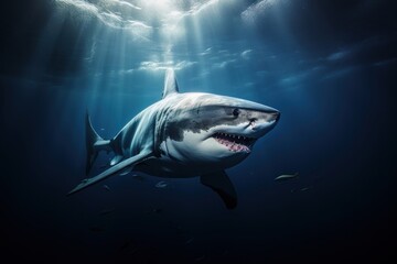 Fototapeta premium Shark underwater animal fish.