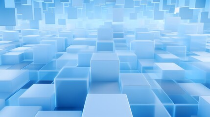 Fototapeta premium 3d rendering of white and blue abstract geometric background. Scene for advertising, technology, showcase, banner, game, sport, cosmetic, business, metaverse. Sci-Fi Illustration. Product display