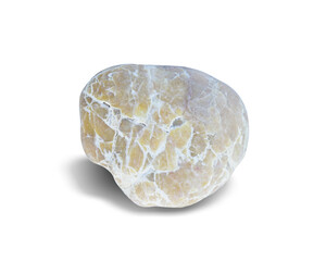 River rock shape isolated on white background. This has clipping path.