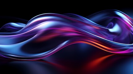 Naklejka premium digital technology black and blue purple gradient curve poster background