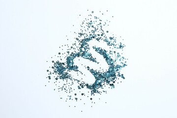 Beautiful sparkling confetti on a white background