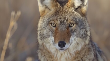 Fototapeta premium Close up of grey wolf 
