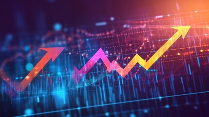 Naklejka premium Financial Growth and Progress