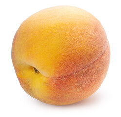 Golden Peach,Yamanashi orange Peach on white background.Luxury Peach isolate on white with clipping path.