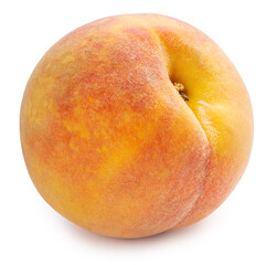 Golden Peach,Yamanashi orange Peach on white background.Luxury Peach isolate on white with clipping path.