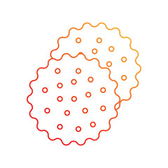 cookies gradient icon with white background vector stock illustration