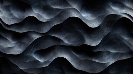 Obraz premium Monochrome Waves, Elegant minimalist design featuring intricate wave patterns in a soothing monochromatic palette, perfect for modern aesthetics.