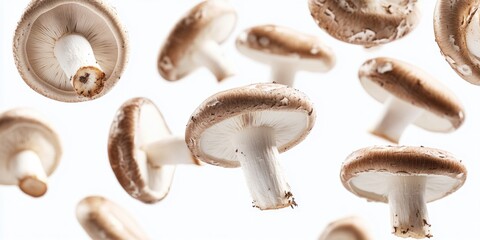 Vibrant close-up of fresh wild mushrooms, ready to be consumed or cooked.